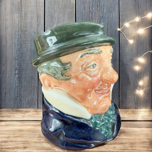 Royal Doulton Captain Cuttle Toby Jug Creamer Fine Porcelain Small Pitcher VTG - Picture 1 of 14